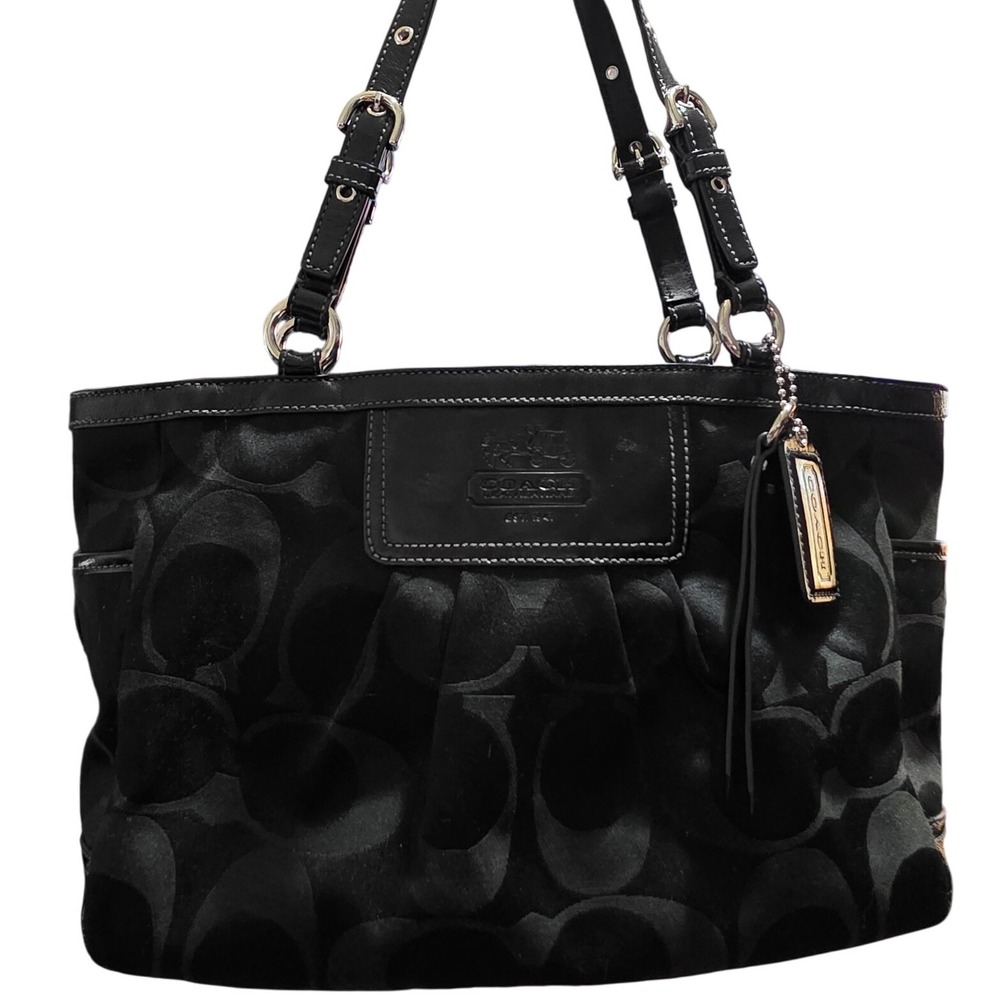 Coach Black Signature Tote Bag